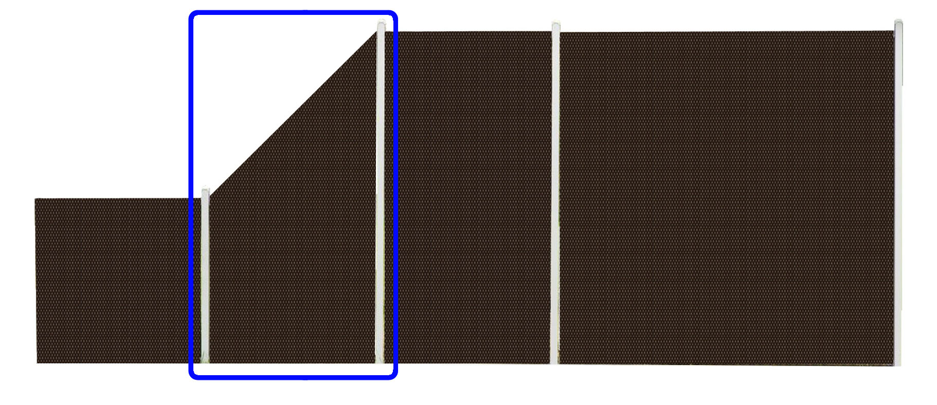 Płot Panelowy Dwustronny 180x180cm Technorattan – kolor brąz jasny + ciemny